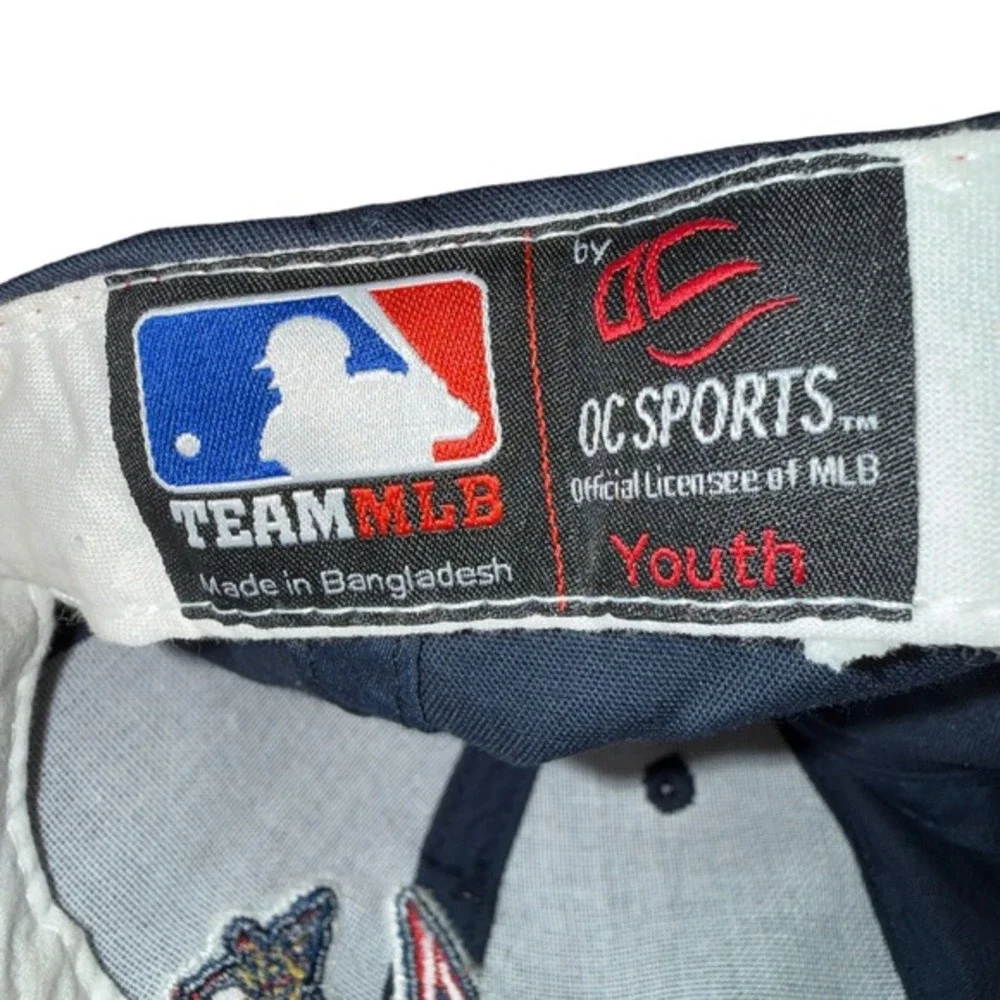 Atlanta Braves Hat Kids Youth Pre-Owned Baseball Cap Navy/Red Adjustable MLB‎